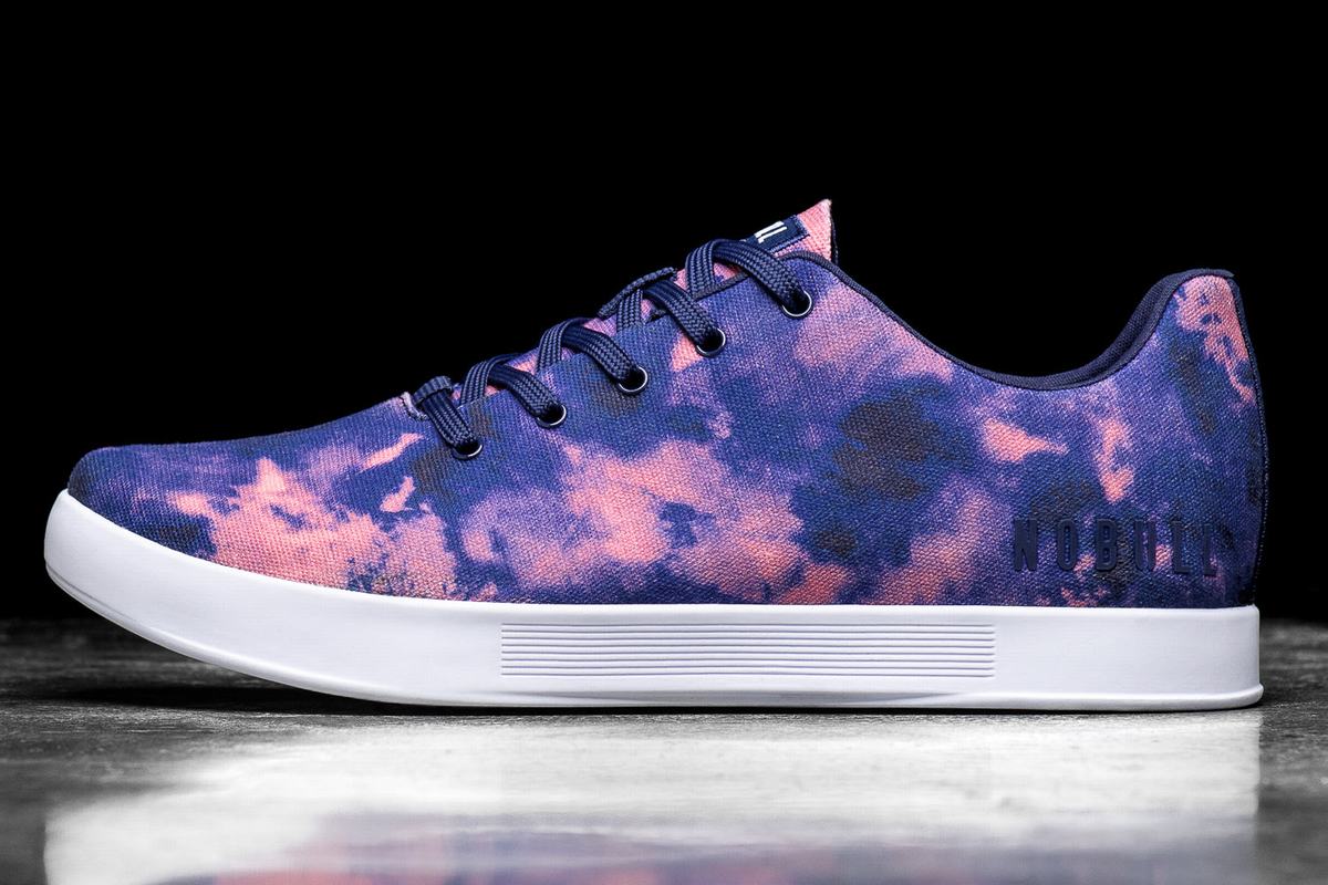 Nobull Tie-Dye Canvas Men\'s Trainers Indigo Pink | Australia (DR7653)